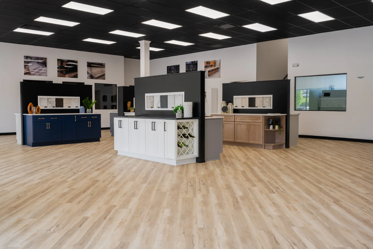 Kitchen countertops on display at Keystone Solid Surfaces in Lee’s Summit